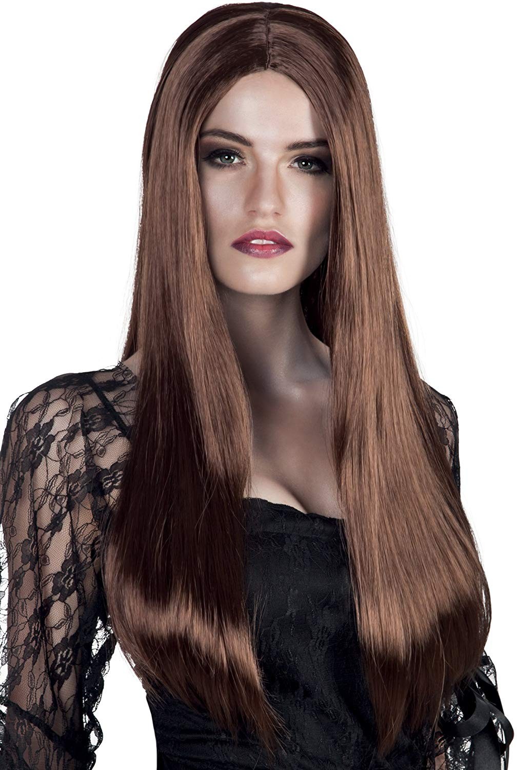 Boland Perruque Samantha Cheveux  Longs Chatain Blanc  Noir  