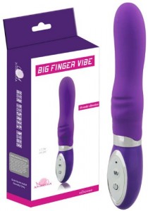 Vibromasseur Gode Big Finger Violet En Silicone 10 Vitesses